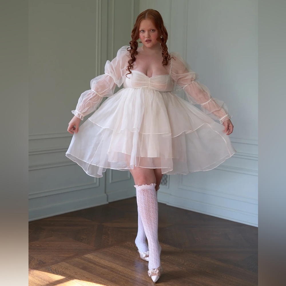 Selkie The Silk Gauze Ivory Moonlight Dress XXL
